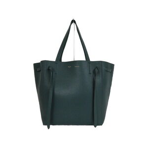 Celine Cabas Phantom Tote Bag Green Leather